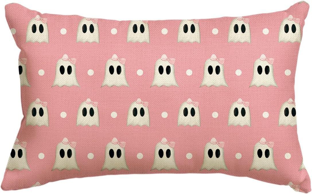 HKM-318227 Halloween Cartoon Pattern Printed Pillowcase for Home Decoration, 30x50cm, Single & Double-Sided Options