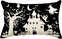 HKM-318227 Halloween Cartoon Pattern Printed Pillowcase for Home Decoration, 30x50cm, Single & Double-Sided Options