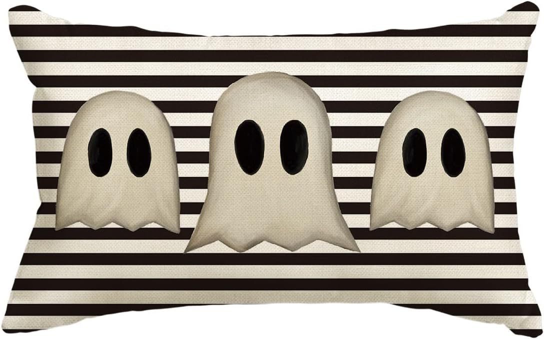 HKM-318227 Halloween Cartoon Pattern Printed Pillowcase for Home Decoration, 30x50cm, Single & Double-Sided Options