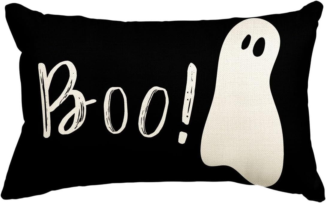 HKM-318227 Halloween Cartoon Pattern Printed Pillowcase for Home Decoration, 30x50cm, Single & Double-Sided Options