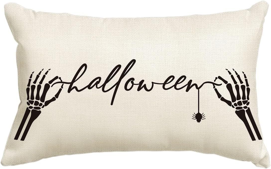 HKM-318227 Halloween Cartoon Pattern Printed Pillowcase for Home Decoration, 30x50cm, Single & Double-Sided Options