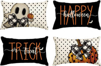 HKM-318227 Halloween Cartoon Pattern Printed Pillowcase for Home Decoration, 30x50cm, Single & Double-Sided Options