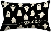 HKM-318227 Halloween Cartoon Pattern Printed Pillowcase for Home Decoration, 30x50cm, Single & Double-Sided Options