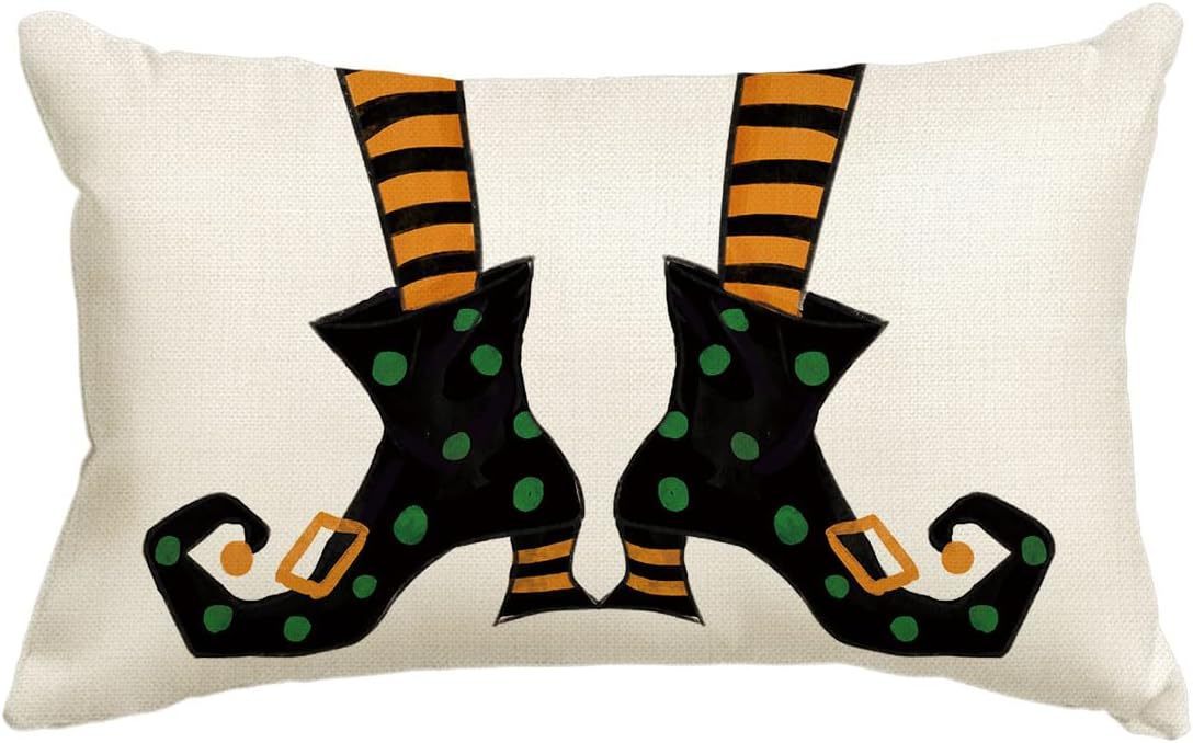 HKM-318227 Halloween Cartoon Pattern Printed Pillowcase for Home Decoration, 30x50cm, Single & Double-Sided Options