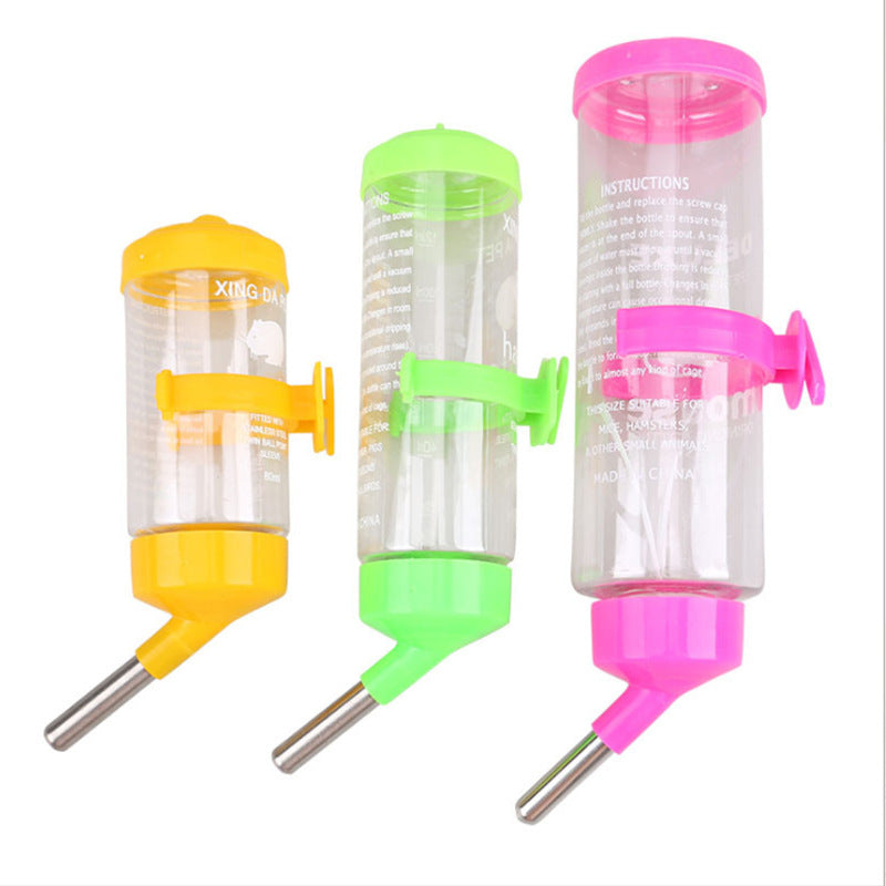HKM-318291 Small Pet Water Bottle for Hamsters, Rabbits, and Guinea Pigs - 80ML, 125ML, 250ML Options Available
