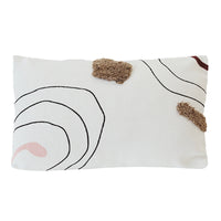 HKM-318355 Nordic Abstract Line Tufted Cushion Pillow - Cotton Down Filling, Square Design