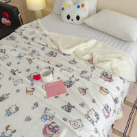 HKM-318419 Soft Milk Fiber Berber Fleece Blanket for Autumn & Winter - Multi-Functional Thermal Cover in Various Patterns and Sizes
