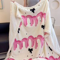 HKM-318419 Soft Milk Fiber Berber Fleece Blanket for Autumn & Winter - Multi-Functional Thermal Cover in Various Patterns and Sizes