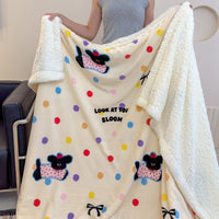 HKM-318419 Soft Milk Fiber Berber Fleece Blanket for Autumn & Winter - Multi-Functional Thermal Cover in Various Patterns and Sizes