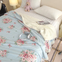 HKM-318419 Soft Milk Fiber Berber Fleece Blanket for Autumn & Winter - Multi-Functional Thermal Cover in Various Patterns and Sizes