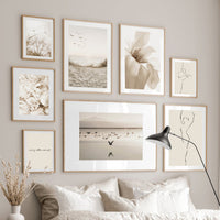 HKM-318419 White Shell Beach Dandelion Canvas Painting – Modern Landscape Wall Art for Living Room Decor