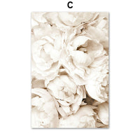 HKM-318419 White Shell Beach Dandelion Canvas Painting – Modern Landscape Wall Art for Living Room Decor