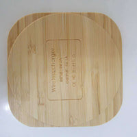 HKM-318483 Bamboo Square 5W Wireless Charger with Over-Temperature and Overcurrent Protection