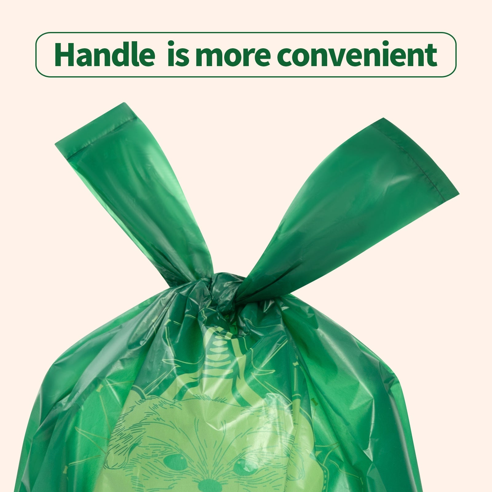 HKM-318675 Degradable Dog Waste Bags in Green Vest Style - 120 Count