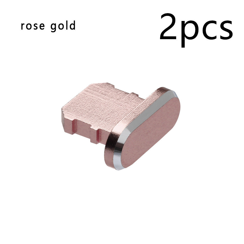HKM-318803 Mobile Phone Charging Port Dust Plug - Aluminum Alloy Accessory for iPhone X XR Max 8 7 6S Plus, Various Colors Available