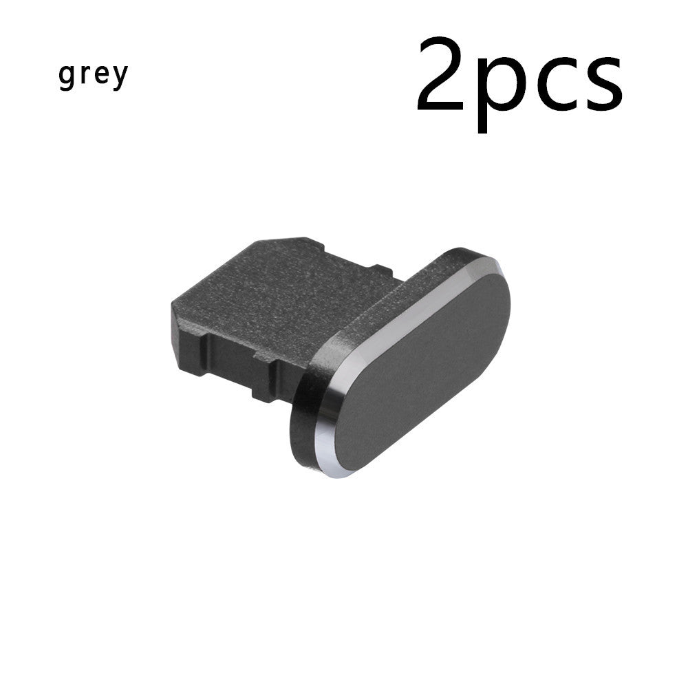 HKM-318803 Mobile Phone Charging Port Dust Plug - Aluminum Alloy Accessory for iPhone X XR Max 8 7 6S Plus, Various Colors Available