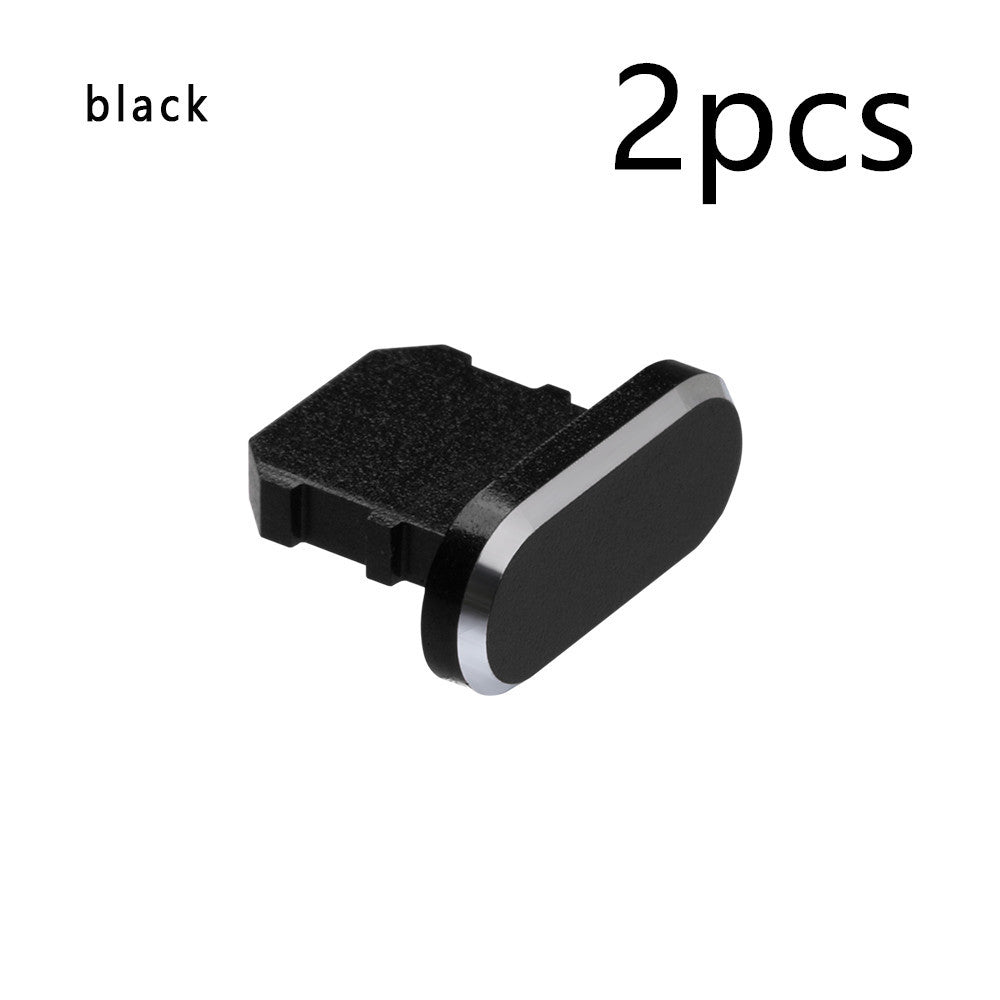 HKM-318803 Mobile Phone Charging Port Dust Plug - Aluminum Alloy Accessory for iPhone X XR Max 8 7 6S Plus, Various Colors Available