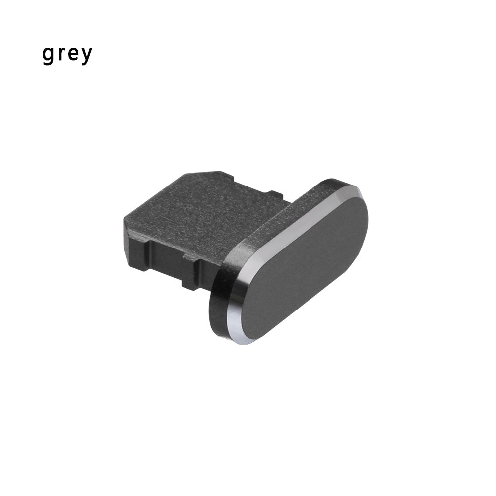 HKM-318803 Mobile Phone Charging Port Dust Plug - Aluminum Alloy Accessory for iPhone X XR Max 8 7 6S Plus, Various Colors Available