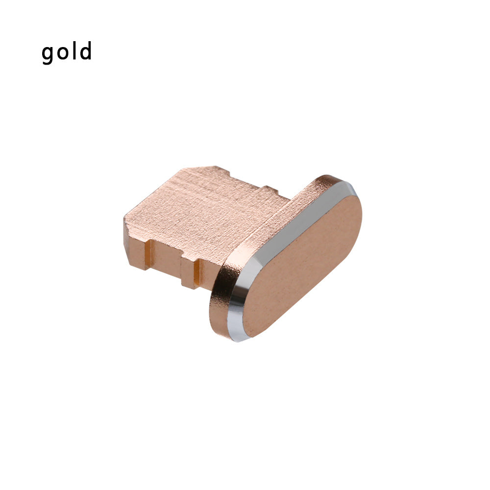HKM-318803 Mobile Phone Charging Port Dust Plug - Aluminum Alloy Accessory for iPhone X XR Max 8 7 6S Plus, Various Colors Available
