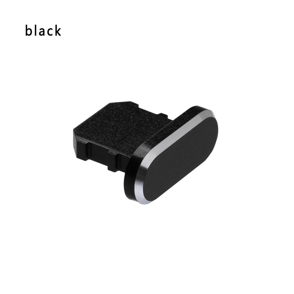 HKM-318803 Mobile Phone Charging Port Dust Plug - Aluminum Alloy Accessory for iPhone X XR Max 8 7 6S Plus, Various Colors Available