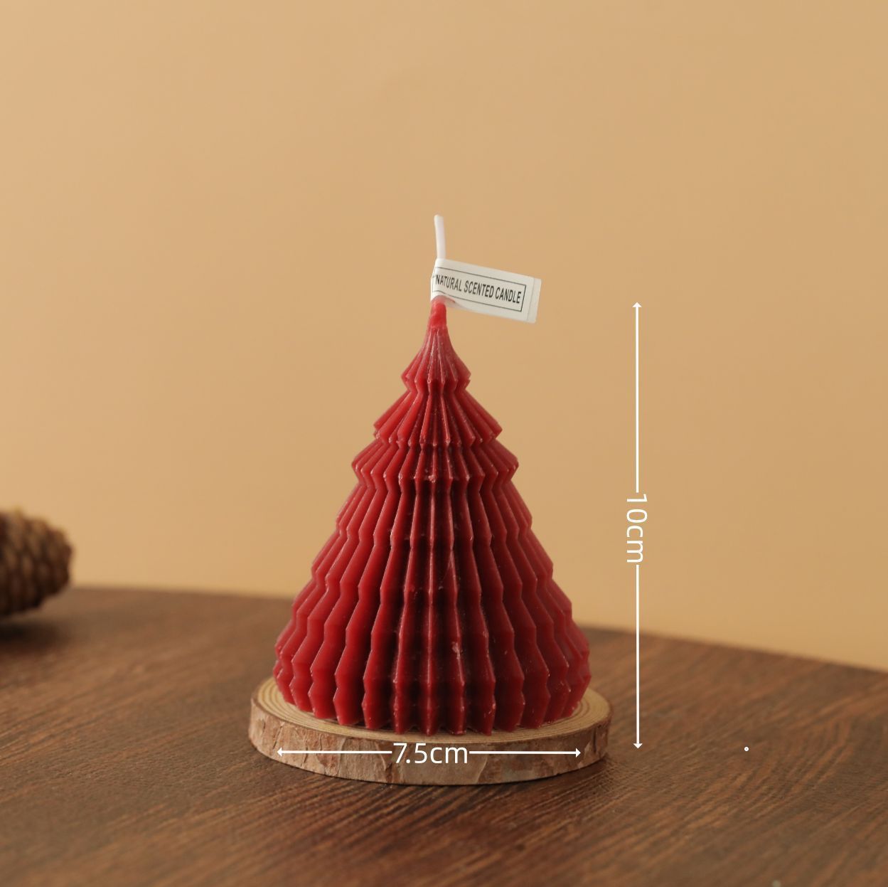 HKM-318867 Elegant Christmas Red Aromatherapy Candle - Handmade Soy Wax Decoration for a Festive Atmosphere
