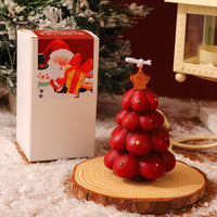 HKM-318867 Elegant Christmas Red Aromatherapy Candle - Handmade Soy Wax Decoration for a Festive Atmosphere