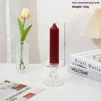 HKM-318867 Elegant Christmas Red Aromatherapy Candle - Handmade Soy Wax Decoration for a Festive Atmosphere