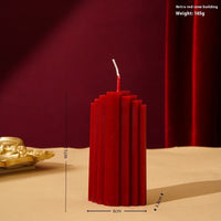 HKM-318867 Elegant Christmas Red Aromatherapy Candle - Handmade Soy Wax Decoration for a Festive Atmosphere