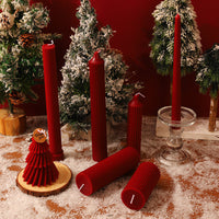HKM-318867 Elegant Christmas Red Aromatherapy Candle - Handmade Soy Wax Decoration for a Festive Atmosphere