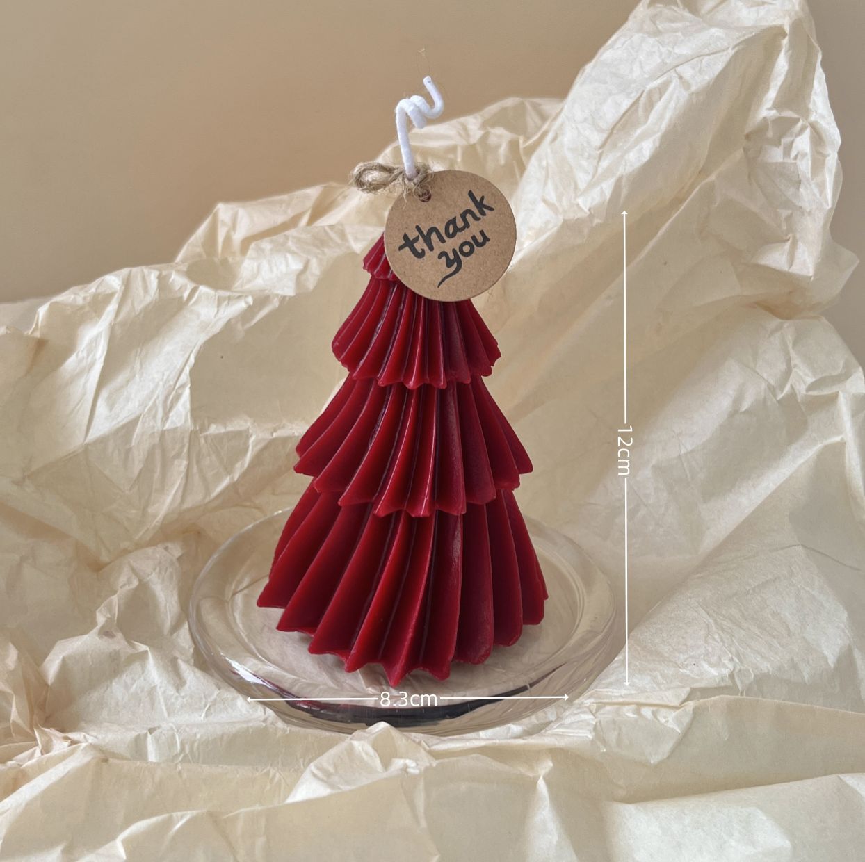 HKM-318867 Elegant Christmas Red Aromatherapy Candle - Handmade Soy Wax Decoration for a Festive Atmosphere