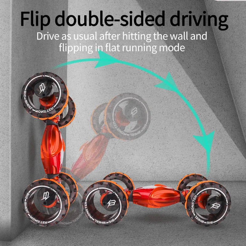 HKM-318995 Gesture Sensor Remote Control Drift Car with Flash Light Show - 2.4G Big Wheel Stunt Toy for Ages 5 and Up