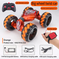 HKM-318995 Gesture Sensor Remote Control Drift Car with Flash Light Show - 2.4G Big Wheel Stunt Toy for Ages 5 and Up