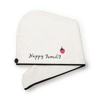 HKM-318995 Soft Coral Fleece Embroidered Hair Dryer Cap for Effortless Drying and Comfortable Use