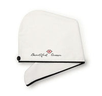 HKM-318995 Soft Coral Fleece Embroidered Hair Dryer Cap for Effortless Drying and Comfortable Use