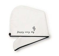 HKM-318995 Soft Coral Fleece Embroidered Hair Dryer Cap for Effortless Drying and Comfortable Use