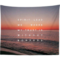 HKM-319123 Paradise-Inspired Printed Tapestry - 100% Polyester Wall Art