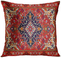 HKM-319123 Persian Ethnic Linen Bohemian Pillowcase - Geometric Abstract Design, 45x45cm