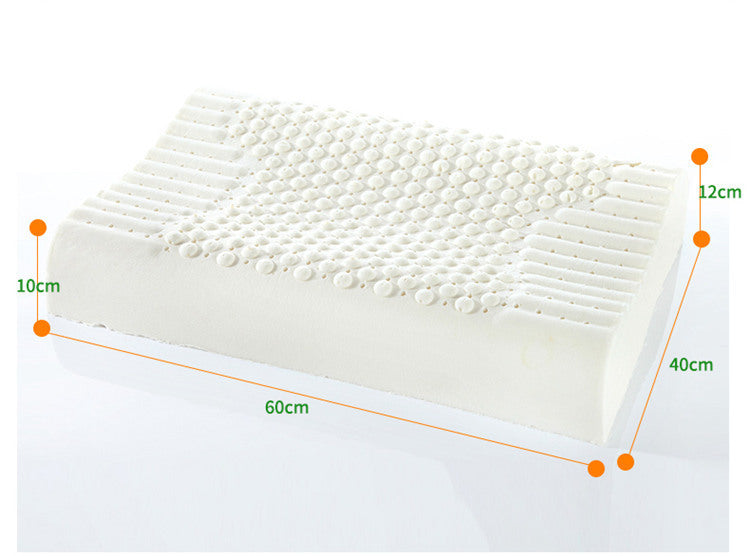 KTX-319251 Natural Latex Adult Pillow - Baby Shaped, White, Dimensions 50x30x7-9cm, 60x40x10-12cm, 60x37x11-13cm