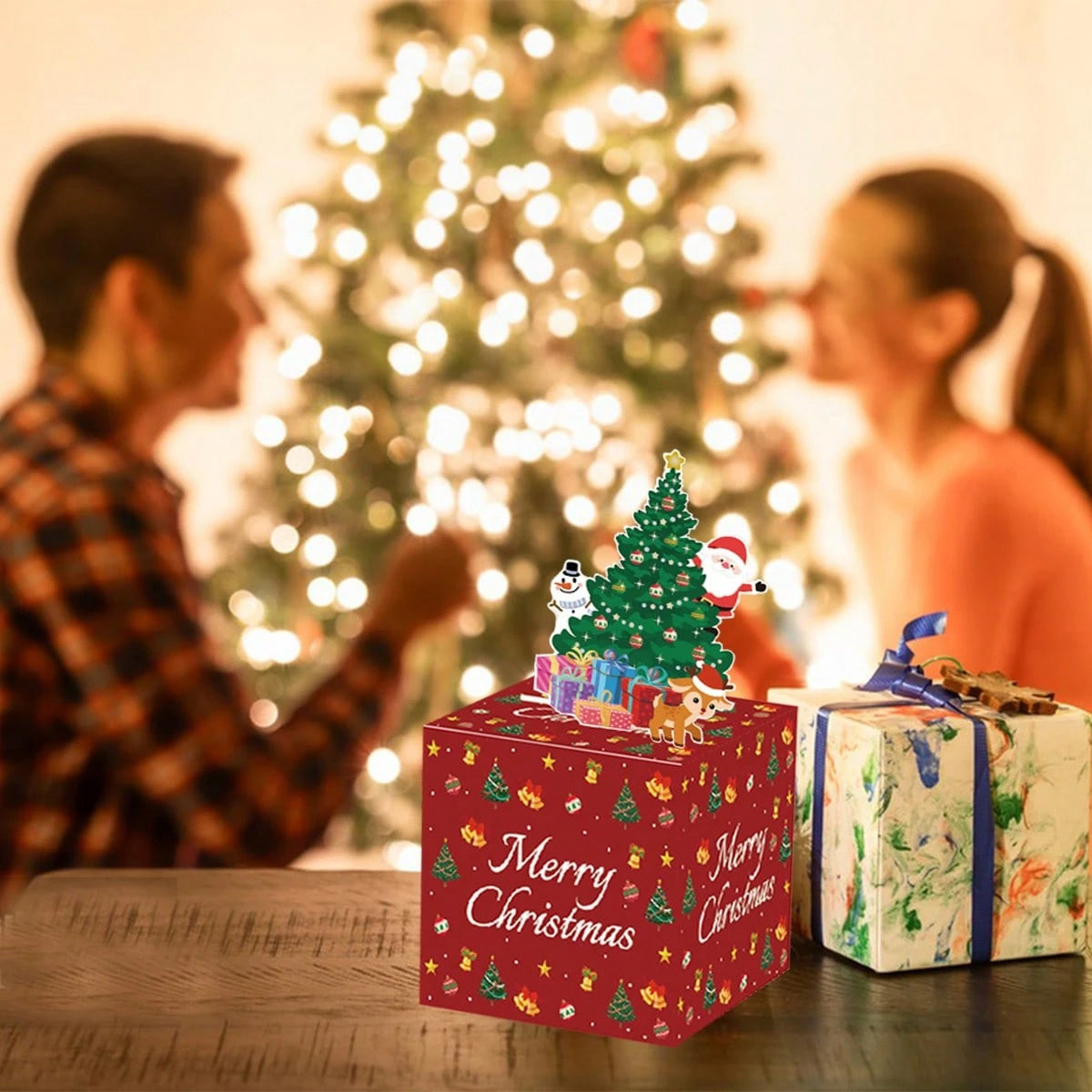 HKM-319379 Creative Christmas Money Box for Cash Gifts – Unique Surprise Pull-Out Design for Holidays, Parties, and Birthdays