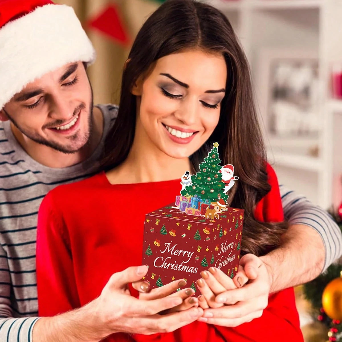 HKM-319379 Creative Christmas Money Box for Cash Gifts – Unique Surprise Pull-Out Design for Holidays, Parties, and Birthdays