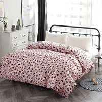 HKM-319571 Cotton Quilt Cover with Floral Plant Pattern - Soft and Skin-Friendly Bed Linen
