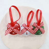 HKM-319699 Festive 4cm Five-Star Bow with Metal Bell for Holiday Decoration Garland