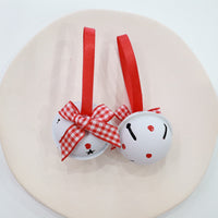 HKM-319699 Festive 4cm Five-Star Bow with Metal Bell for Holiday Decoration Garland