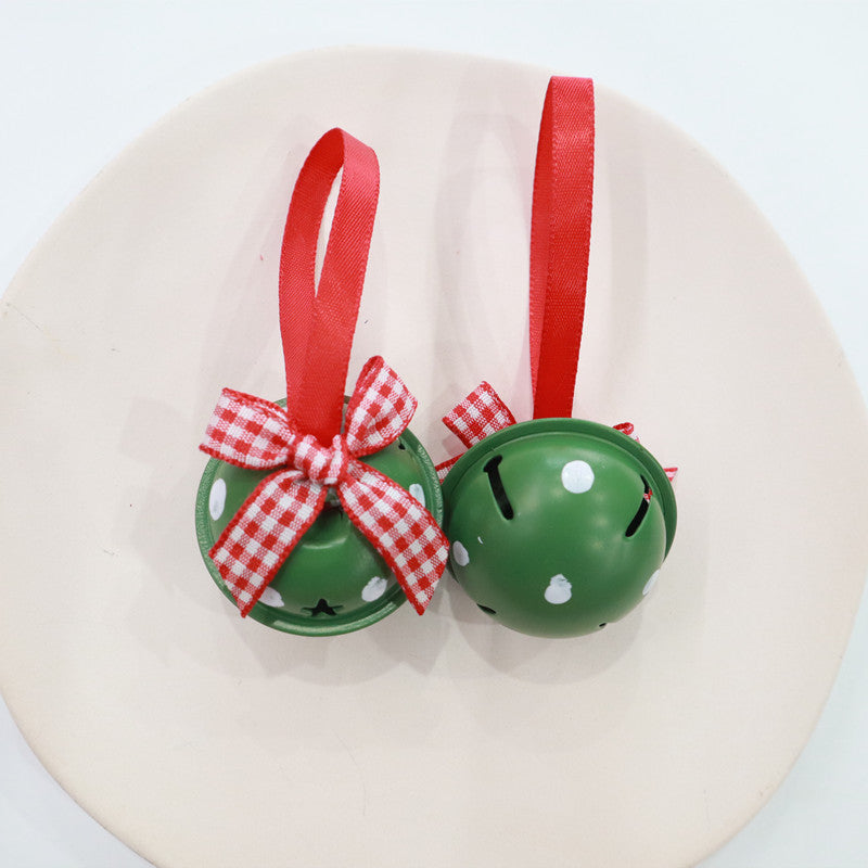 HKM-319699 Festive 4cm Five-Star Bow with Metal Bell for Holiday Decoration Garland