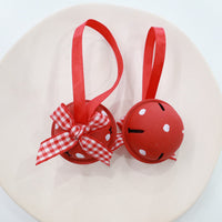 HKM-319699 Festive 4cm Five-Star Bow with Metal Bell for Holiday Decoration Garland