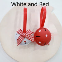 HKM-319699 Festive 4cm Five-Star Bow with Metal Bell for Holiday Decoration Garland