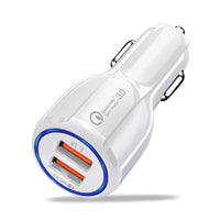 HKM-319763 Dual USB Fast Charge Car Charger 6.0A QC3.0 Compatible with All Mobile Phone Models