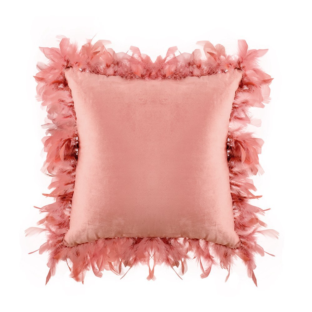 HKM-320019 Luxurious Velvet Feather Pillowcase for Cozy Bedroom Comfort