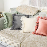 HKM-320019 Luxurious Velvet Feather Pillowcase for Cozy Bedroom Comfort