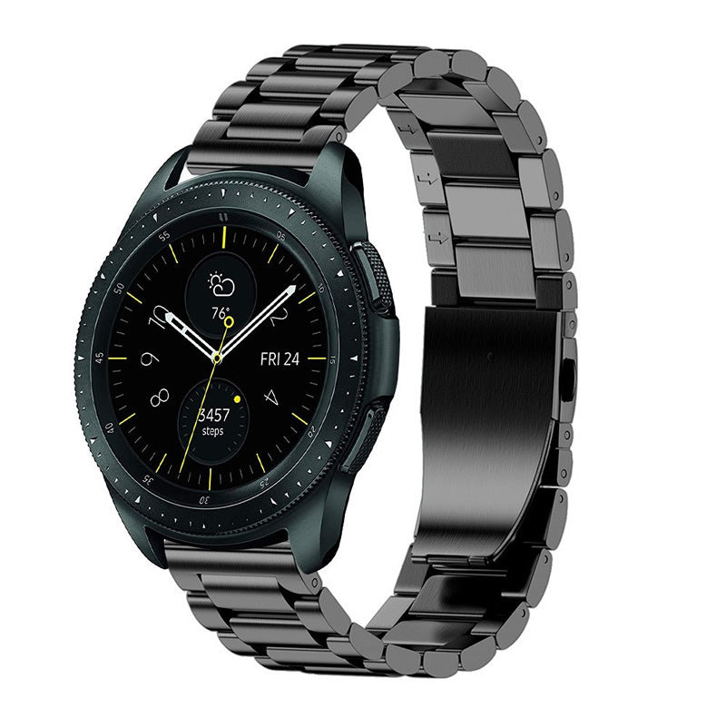 HKM-320083 Stainless Steel Three-Bead Watch Strap for Galaxy Watch 1/3 (41/42mm & 45/46mm)
